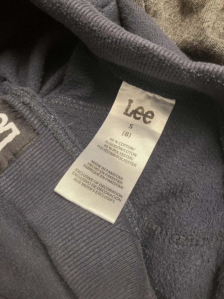 Lote de 2 pantalones jogger Lee niños mezcla de algodón talla 8, azul marino, gris Foto 4 de 4