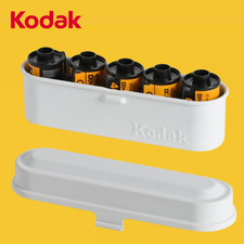 Kodak 35mm Film Case Storage Box Container Organizer Holds 5 Rolls WHITE