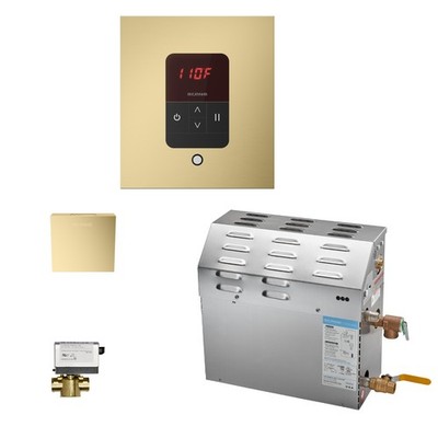 Mr Steam MS400EC1 9kW w/ iTempo AutoFlush Square Package Satin Brass