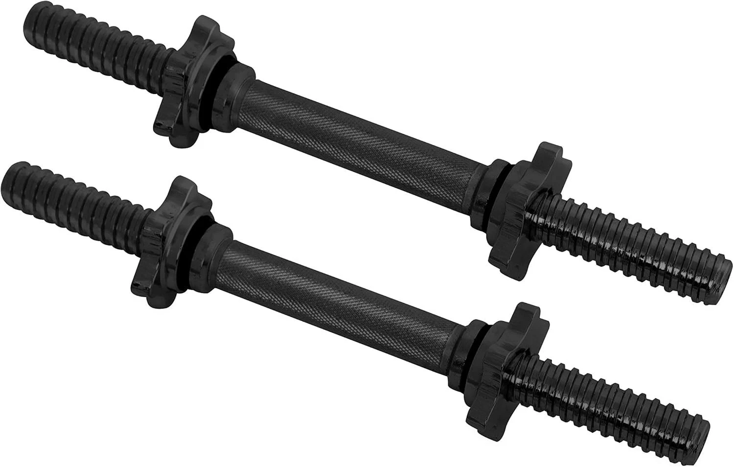 Cap Barbell Pair Of 2 14 Inch Regular Threaded Dumbbell Handles with Collars