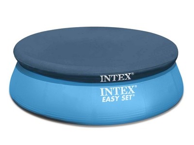 Intex Poolabdeckung 366 cm für Easy Set Rundpool 28022 Regenablauf Ösen