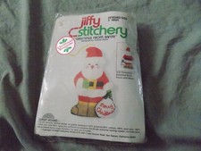 VTG Jiffy Stitchery Kit 1978 Greetings From Santa 3-D Ornament Kit 3D  120