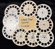 Rainier,Glacier,Grand Teton National Parks 9 Different Viewmaster Reel Lot