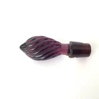 Vintage Fenton Glass Perfume Bottle Stopper Dark Purple Twisted Swirl NEW