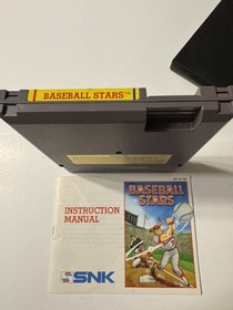 Baseball Stars Nintendo Authentic NES Game Cartridge WITH MANUAL Tested 