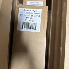 27"x48" Chicology Light Filtering Faux Wood Blind Basic White