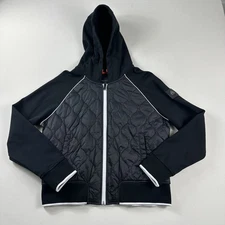 MOOSE KNUCKLES Huntington zip-up hoodie Jacket Womens Large Black