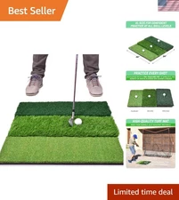 Portable 24" x 24" Tri-Turf Golf Mat - Enhance Your Game at Home or Outdoors