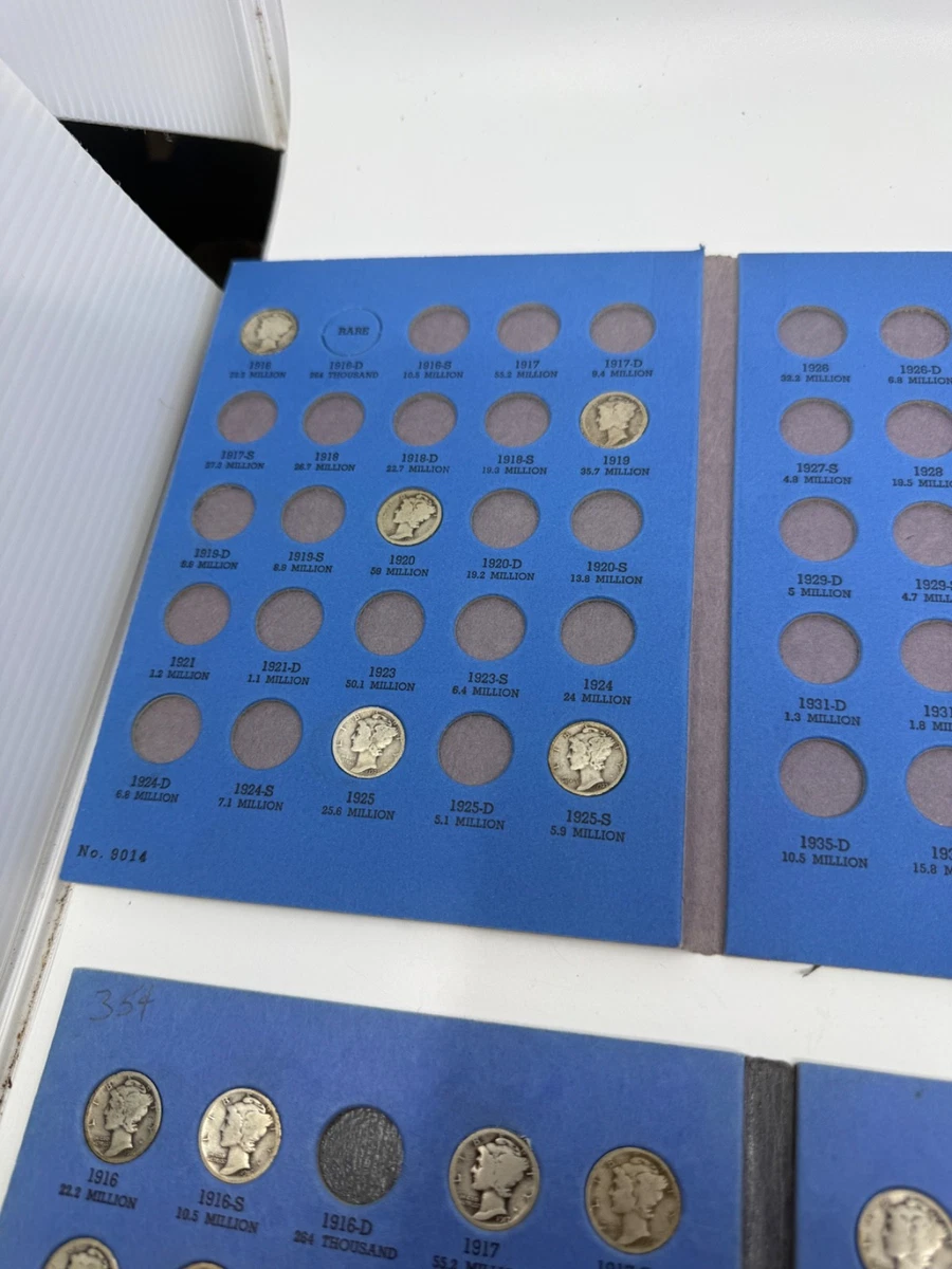 Dime Coin Book In Mercury Dimes (1916-1945) for sale | eBay