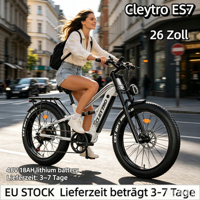NEU 26'' Fat E-Bike 750VV E-Mountainbike 48V 18AH E-Bike Elektrofahrrad
