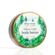Deep Steep Holiday Body Butter, 7oz Balsam Cedar 7 Ounce Pack of 1 
