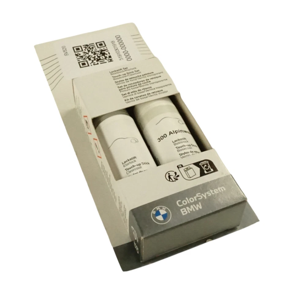 Brand New Original BMW Paint pen set Alpin white [300] 2x12ml 51910301918 - Image 2 of 4