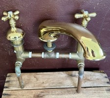 Vintage Solid Brass 12  Spout Faucet Set w/ V...