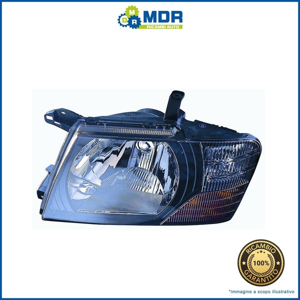 Vorderer Linker Scheinwerfer Reflektor Schwarz - SX - Mitsubishi Pajero 01->02-image