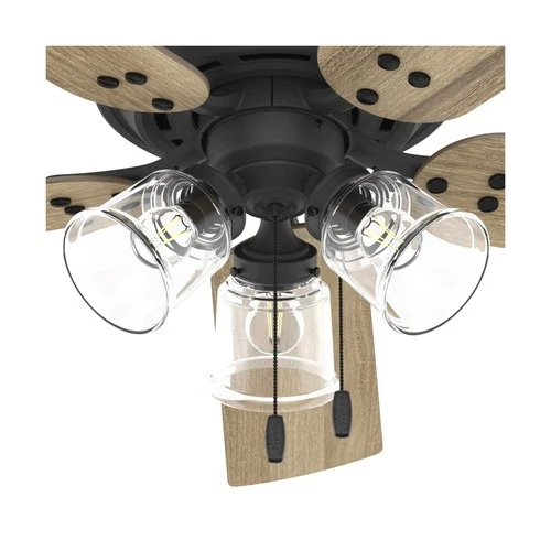 Hunter 52 inch Indoor Ceiling Fan with LED Lights - Black Ceiling Fan with Pu... - Picture 6 of 12