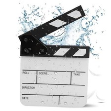 Movie Film Clap Board, Mini Acrylic Black and white whiteboard PAV1BWE3S