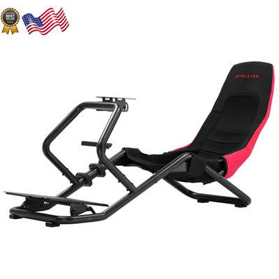 GTPLAYER Sim Racing Cockpit Adjustable for High Performance Black