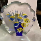 Murano style Art Glass Aquarium Fish Paperweight