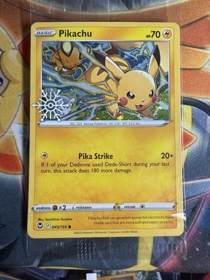 Pikachu Cosmos Holo SWIRL Snowflake Stamped  049/195 Factory Sealed Near Mint