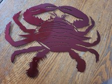 Hand-crafted Steel Crab Decoration - Red