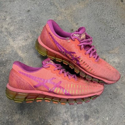 ASICS T5J6N Womens 7.5 Purple Orange Gel Quantum 360 Running Shoes