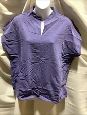 Mandala Scrubs Women Mandarin Dolman Top Size Small Color Nightshade NWT