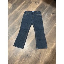 Old Navy Boys Loose Boot-Cut Jeans Dark Wash Size 10 Husky Adjustable Waist