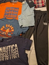 Boys 14/16 Clothing Lot Shirts Pants PJs Nautica Old Navy Adidas Eddie Bauer EUC