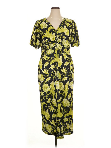 Oasis Women Yellow Casual Dress XL