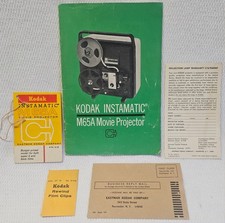 Vintage MCM Kodak Instamatic M65A Movie Projector OG Tag Instruction Manual