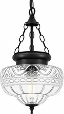 Vintage Pendant Light, Matte Black Pendant Lights Kitchen Island with Unique ...