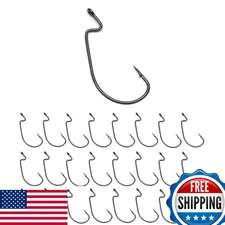 Reaction Tackle Offset EWG Fishing Hooks - #2/0 - Heavy Duty, Corrosion Resistan