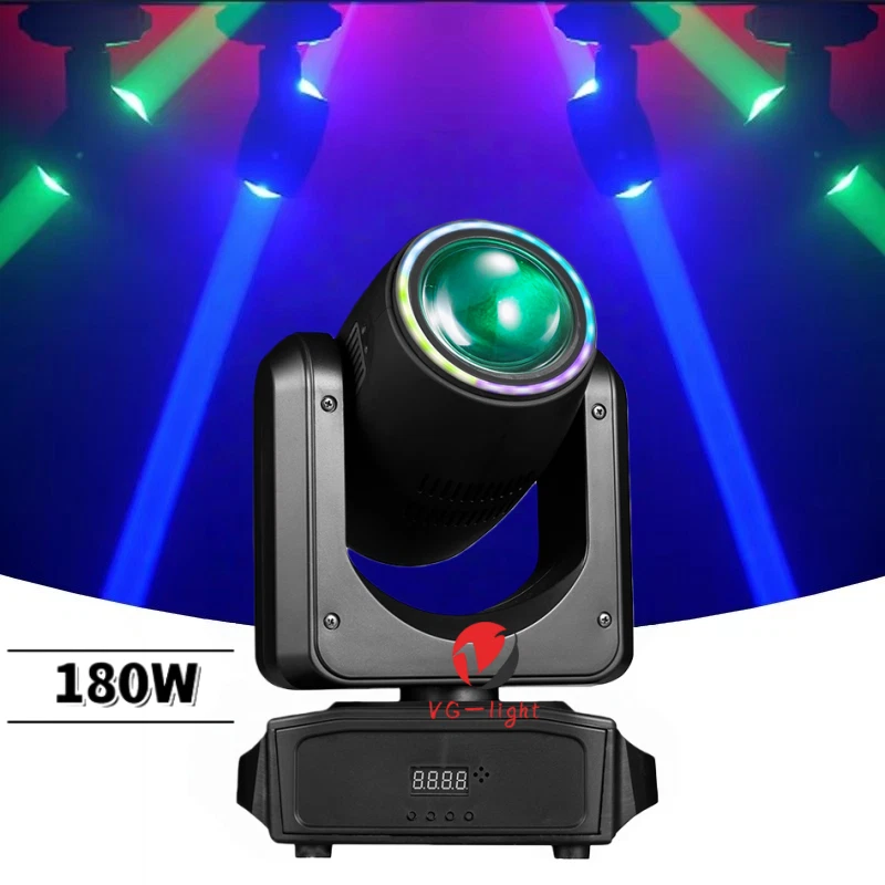 Disco Dj Event LED Double-head Beam Moving Head Light with Ring Stage Lights - Image 2 of 4