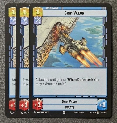 Grim Valor 73 (3× Playset) JTL - Star Wars Unlimited