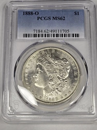 1888-O Morgan Silver Dollar $1 PCGS MS62 | New Orleans Mint | Original Luster