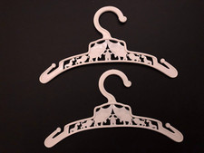 2 VINTAGE 1950s/1960s White CHILDREN / BABY Clown  Circus Animals Hangers