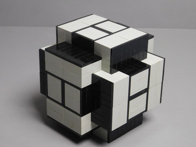 450+ Legos (1 lb 11 oz) makes 18 Piece PUZZLE Burr MADE FROM Gray LEGOs w/ info