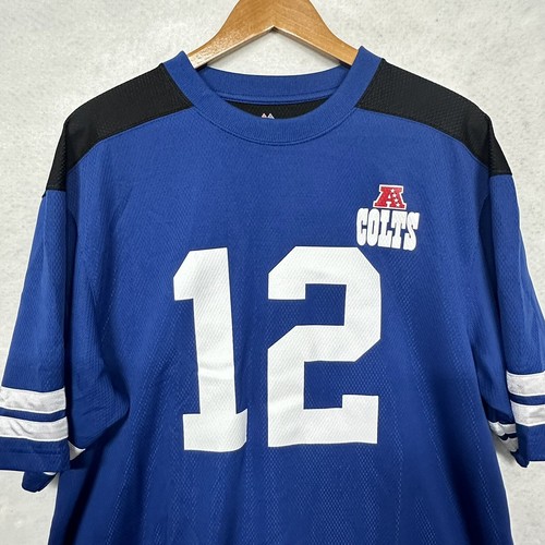 Majestic Andrew Luck #12 Indianapolis Colts Blue Black Jersey XL FB2 - Picture 5 of 8
