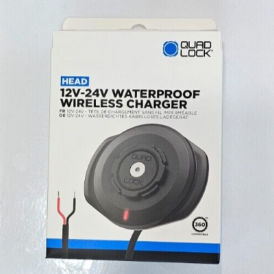 Quad Lock 12V-24V WATERPROOF WIRELESS CHARGER HEAD QLH-HW-WCH