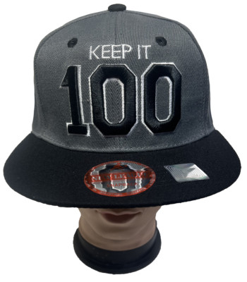 KEEP IT 100 Hip Hop 3D Embroidered Snapback Cap Adjustable Baseball Hat LOT 1-12