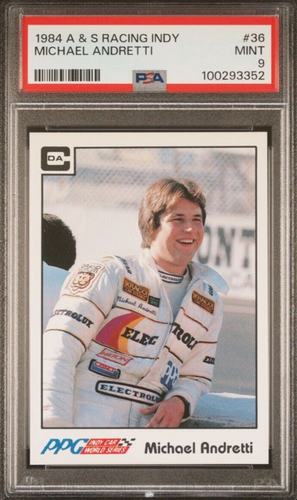 1983 A&S Indy Racing #36 Michael Andretti Rookie Card RC PSA 9 Mint POP 1