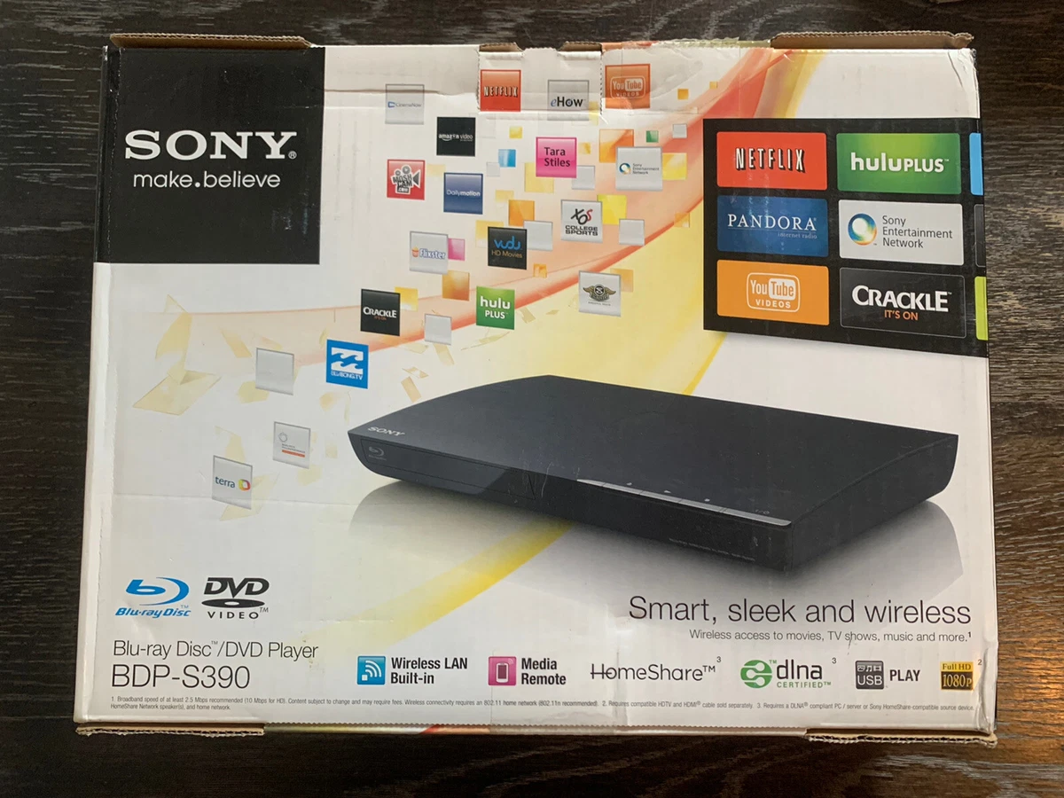Sony BDP S390 Blu Ray DVD Player built in Wi Fi BRAVIA