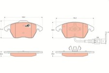 GDB1550 TRW Kit De Plaquettes De Frein Avant Audi Seat Skoda Volkswagen VW