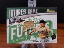 2003 Topps Bowman Gold Foil Edwin Almonte Futures Game Game Worn Patch Jersey