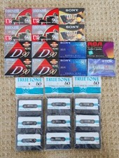 LOT of 23 Brand New Blank Cassette Tapes- TDK D90, Maxell UR 60, Sony MORE