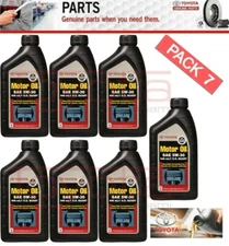 7 Pack OEM Genuine Toyota  Motor Oil SAE 5W-30 Gasoline Engines 00279-1QT5W-01
