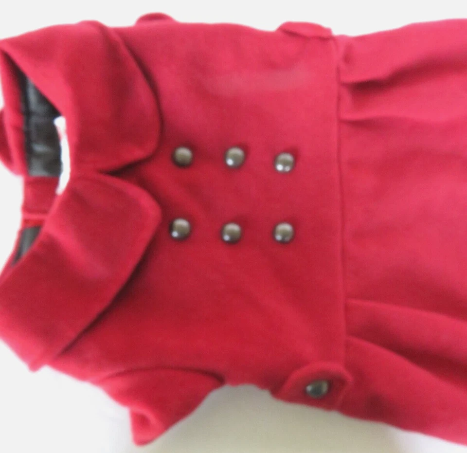 Vestido Dog It Fantasia de Férias Macio Vermelho Tamanho Grande Gola Vitoriana Preppy - Imagem 2 de 4