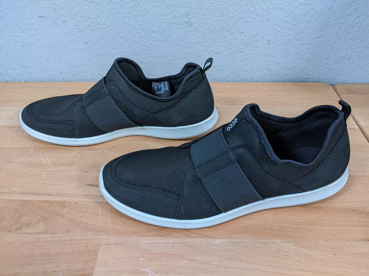 ECCO Sense Ii Band Slip on Sneakers, Black Nubuck/Textile, 9-9.5 US | eBay