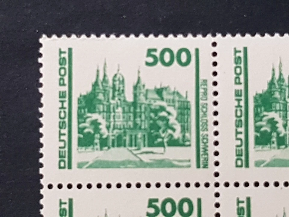 East Germany: Tourist Sights; 500pf Schwerin Castle; reproduction sheet - Image 3 of 3