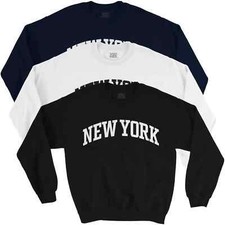 NEW YORK Crewneck Sweatshirt - College Style Aesthetic Pullover Sweater - WRDMRK